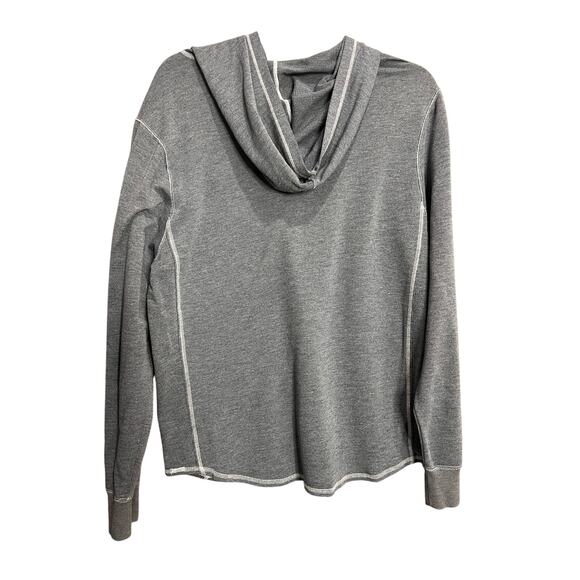 Gray Long Sleeve Shirt with Orange Accent - Picture 2 of 7